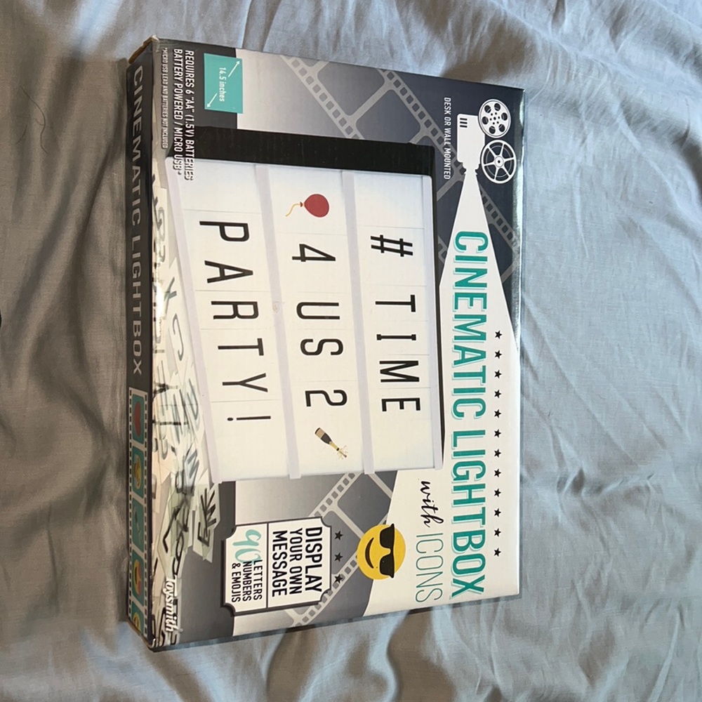 Light box with text (14.5 in)